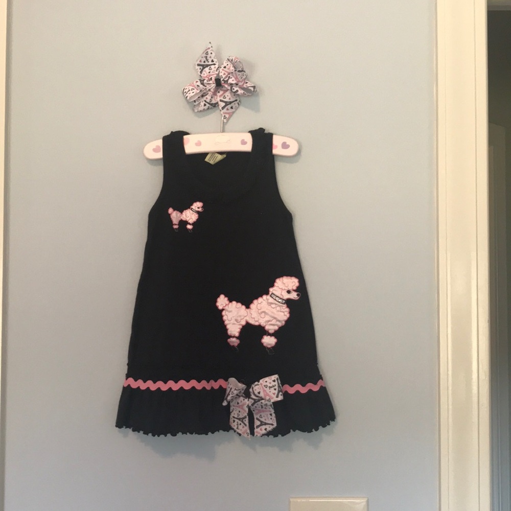 Poodle dress with bow